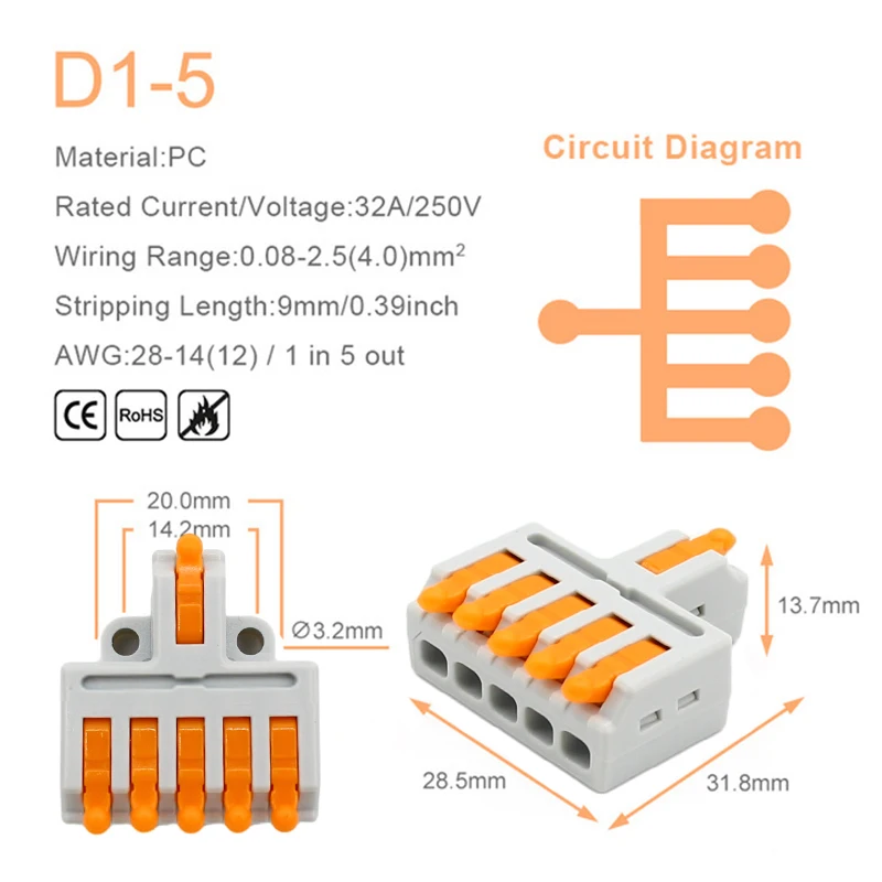 Mini Quick Wire Conductor Conn - đánh giá và giá Push Fit Connector
