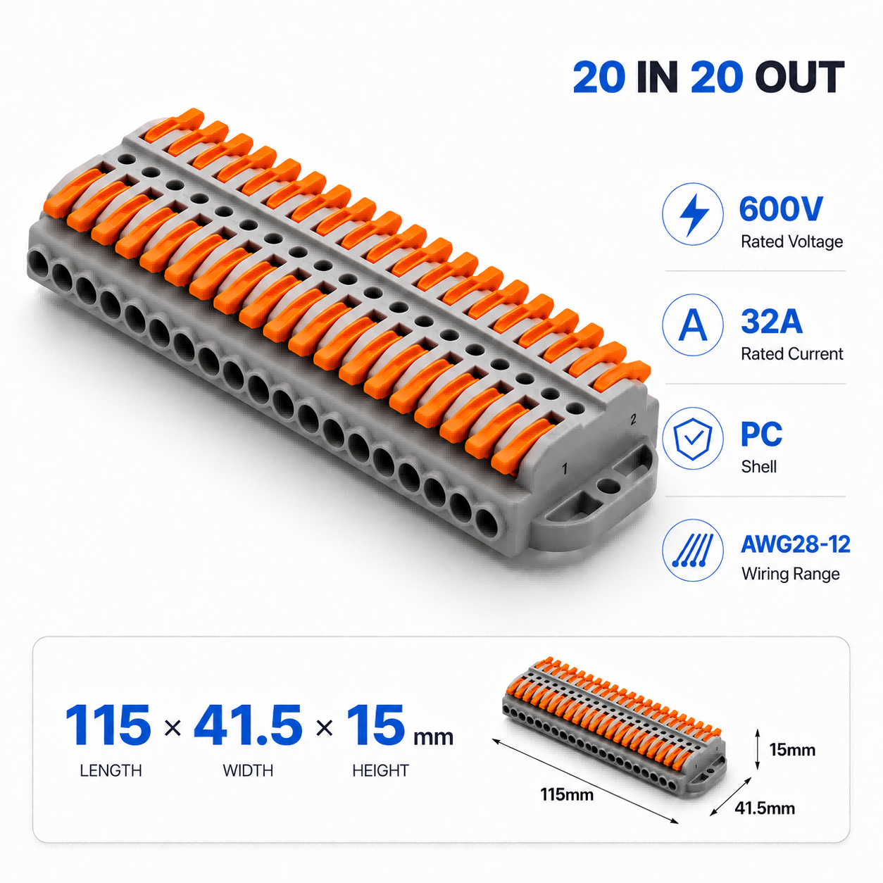 Wire Connectors 2-30 Pins Fast - đánh giá và giá Push Fit Connector
