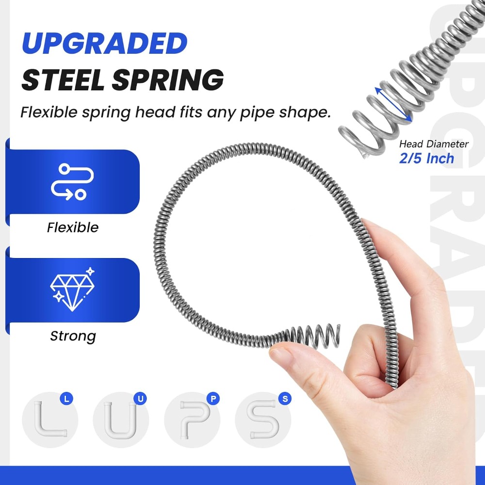 25FT Drain Snake with Drill Ad - đánh giá và giá Drain Snake Flexible
